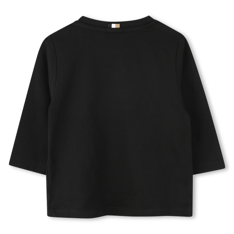 T-shirt cotone logo verticale BOSS 
                        RAGAZZO