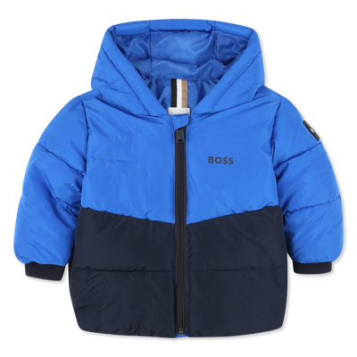 Piumino bicolore con cappuccio BOSS RAGAZZO