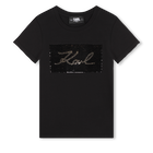 T-shirt paillettes reversibili KARL LAGERFELD KIDS 
                    BAMBINA
