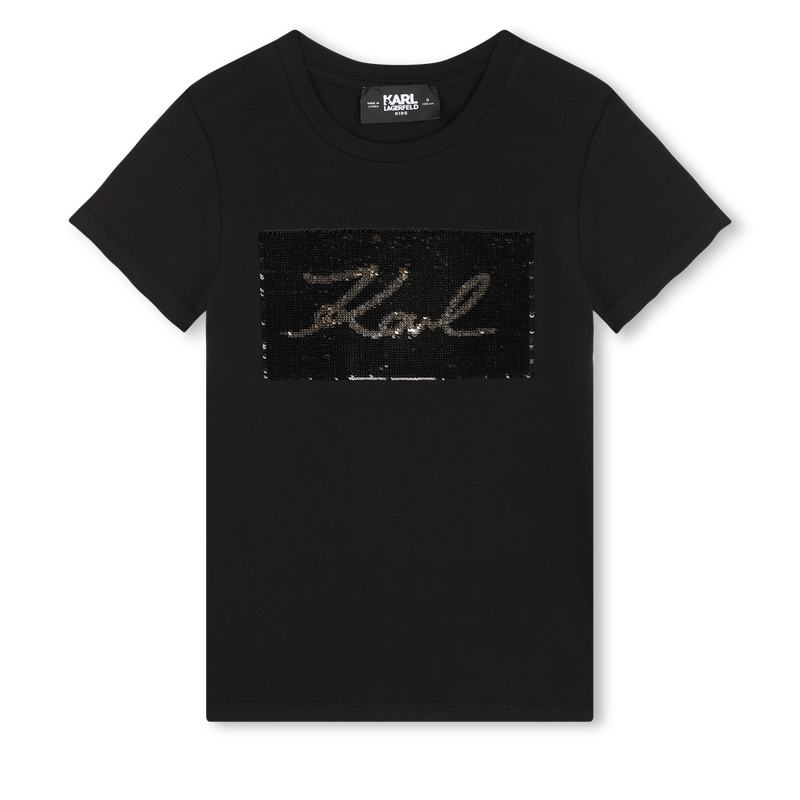 T-shirt paillettes reversibili KARL LAGERFELD KIDS 
                        BAMBINA