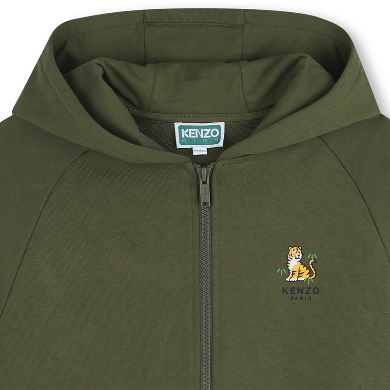 FELPA CON CAPPUCCIO E ZIP KENZO KIDS 
                        RAGAZZO