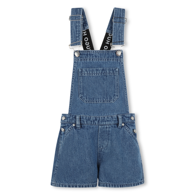 Salopette corta in jeans HUGO 
                        BAMBINA