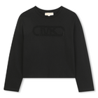 T-shirt in jersey a maniche lunghe, NERO, hi-res