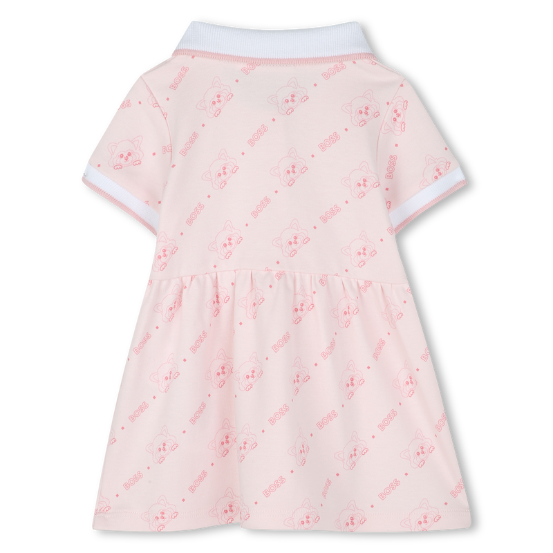 Abito stampato con collo polo BOSS 
                        BAMBINA