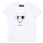 T-shirt illustrazione choupette KARL LAGERFELD KIDS 
                    BAMBINA