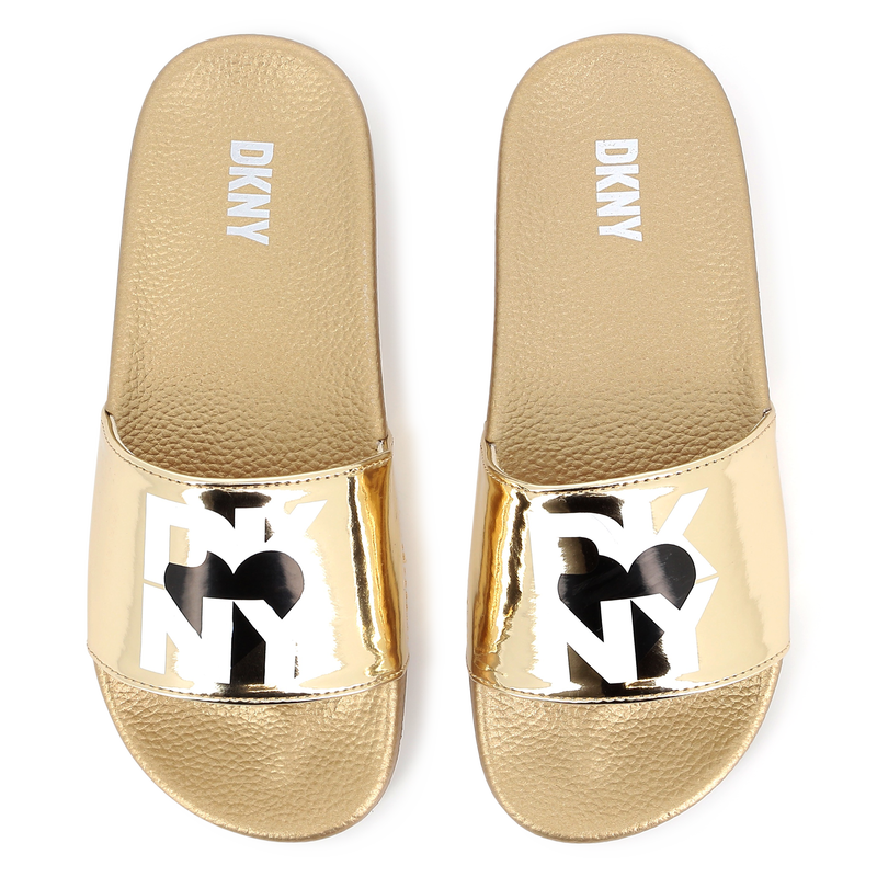 Ciabatte leggere metallizzate DKNY 
                        BAMBINA