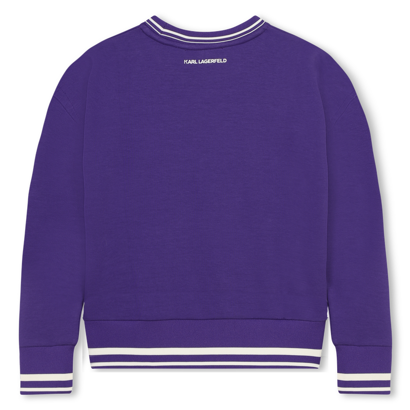 Felpa con stampa applicata KARL LAGERFELD KIDS 
                        BAMBINA