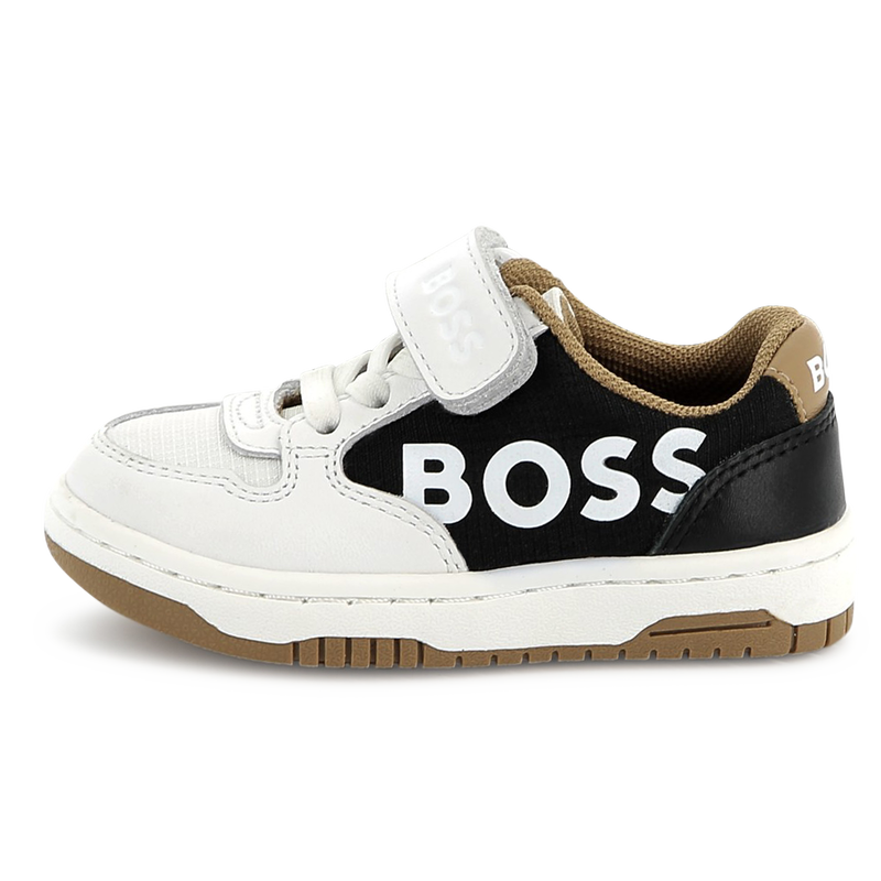 Sneakers pelle velcro e lacci BOSS 
                        RAGAZZO