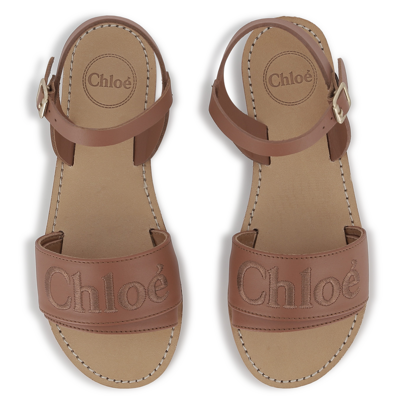 Sandali in pelle con fibbia CHLOE 
                        BAMBINA