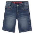 Bermuda in denim, PIETRA DOPPIA + SPAZZOLA, hi-res