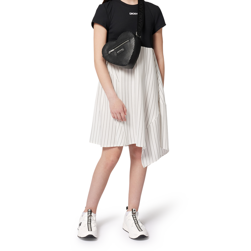 Vestito cerimonia bimateriale DKNY 
                        BAMBINA