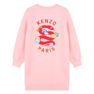 Abito dritto con ricamo KENZO KIDS BAMBINA