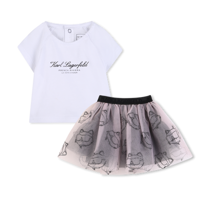 SET T-SHIRT E GONNA KARL LAGERFELD KIDS BAMBINA