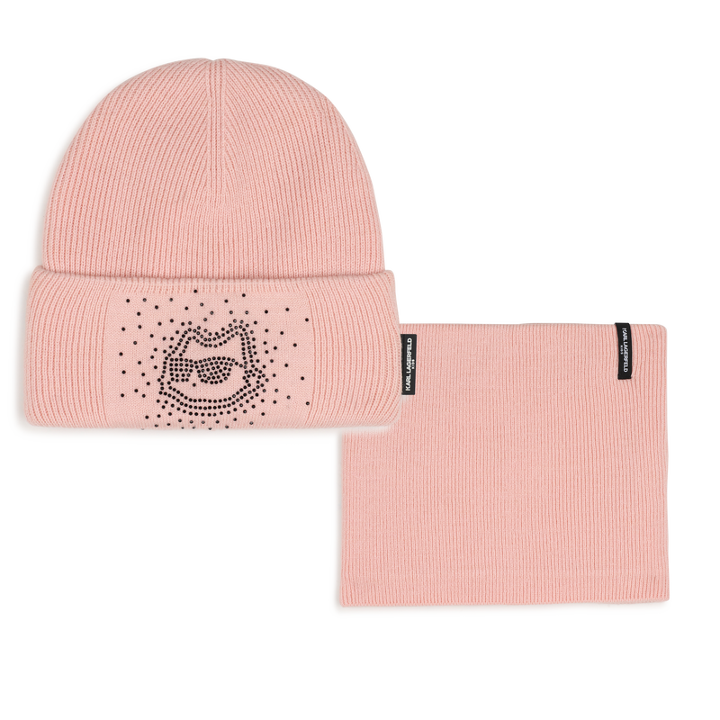Set berretto e scaldacollo KARL LAGERFELD KIDS 
                        BAMBINA