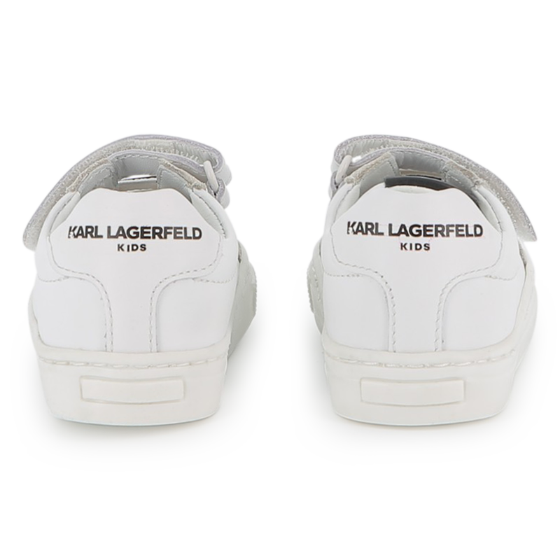 Sneakers basse in pelle bovina KARL LAGERFELD KIDS 
                        BAMBINA