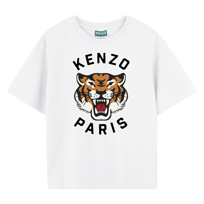 T-shirt in cotone con stampa KENZO KIDS 
                        RAGAZZO