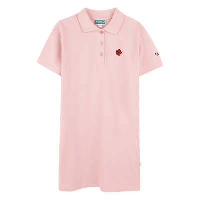 Abito colletto polo con badge KENZO KIDS BAMBINA