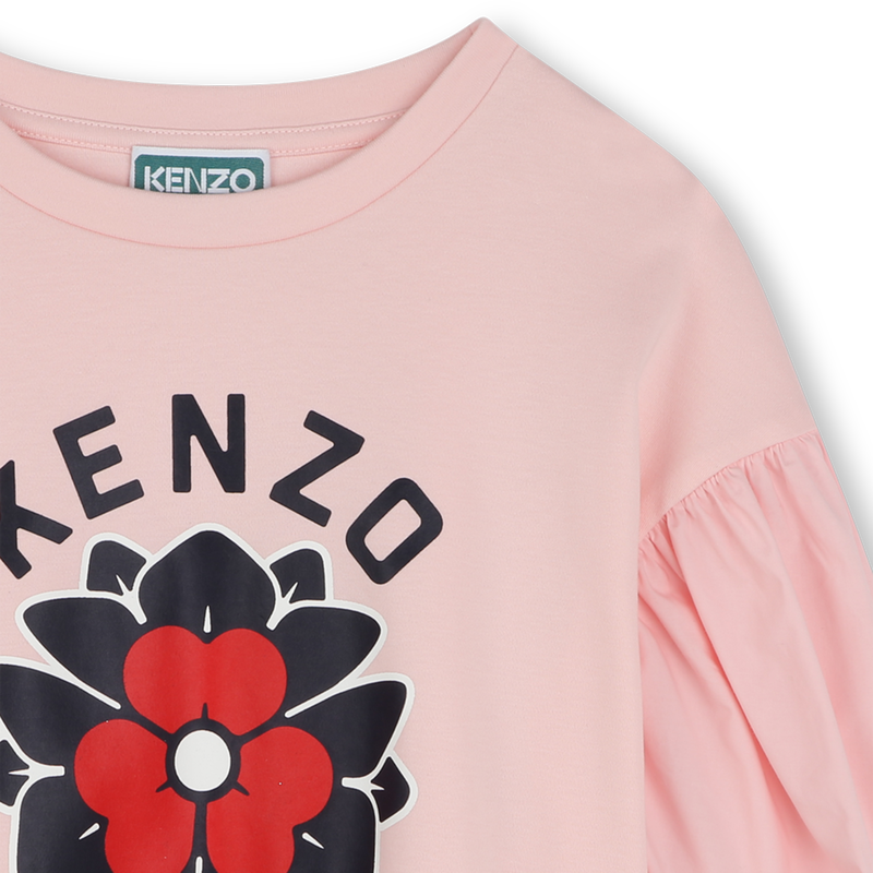 T-shirt combinata con stampa KENZO KIDS 
                        BAMBINA