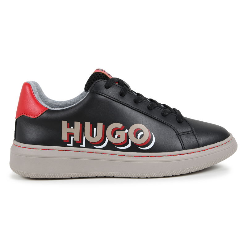 Sneakers stringate in pelle HUGO 
                        RAGAZZO