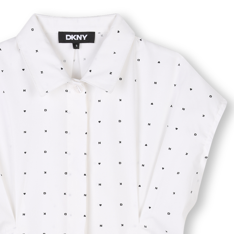 Vestito maniche corte cotone DKNY 
                        BAMBINA