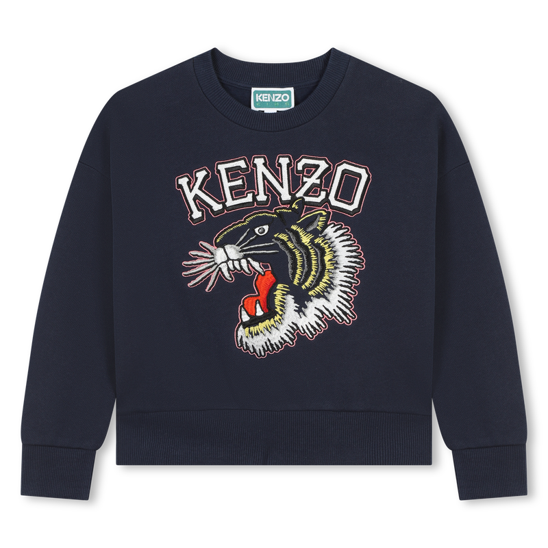 Felpa ricamata in cotone KENZO KIDS 
                        BAMBINA