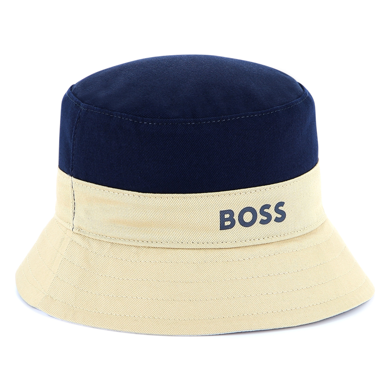 Bob reversibile in cotone BOSS 
                        RAGAZZO