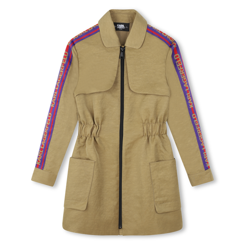 Abito con zip e nastri a righe KARL LAGERFELD KIDS 
                        BAMBINA