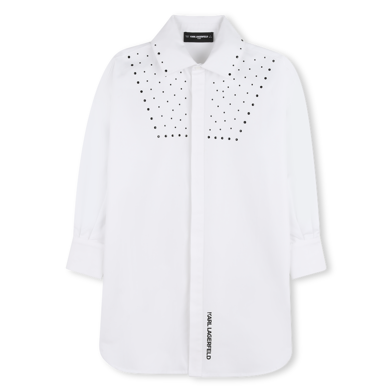 ABITO CHEMISIER A MANICHE LUNGHE KARL LAGERFELD KIDS 
                        BAMBINA
