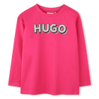 T-shirt con stampa logo, LAMPONE, hi-res