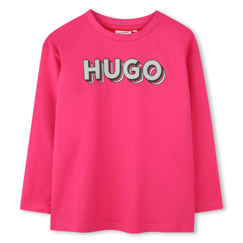 T-shirt con stampa logo HUGO 
                        BAMBINA