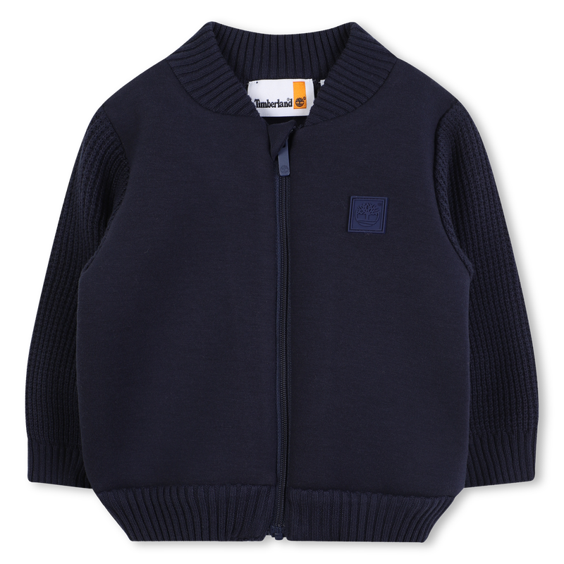 Cardigan con zip e maniche a contrasto TIMBERLAND 
                        RAGAZZO