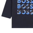 T-shirt in cotone multilogo BOSS 
                    RAGAZZO
