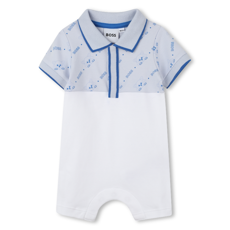 Tuta corta con collo a polo BOSS 
                        RAGAZZO