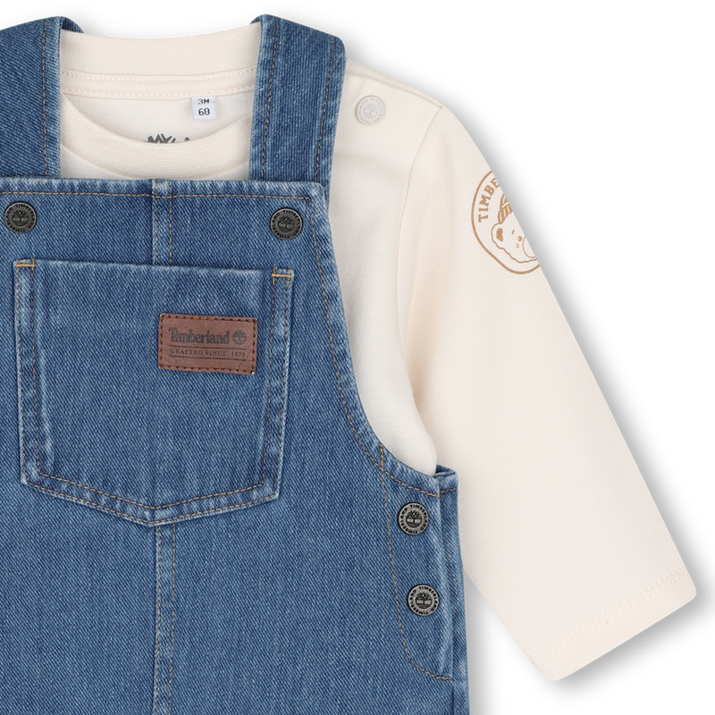Completo salopette e t-shirt TIMBERLAND 
                        RAGAZZO