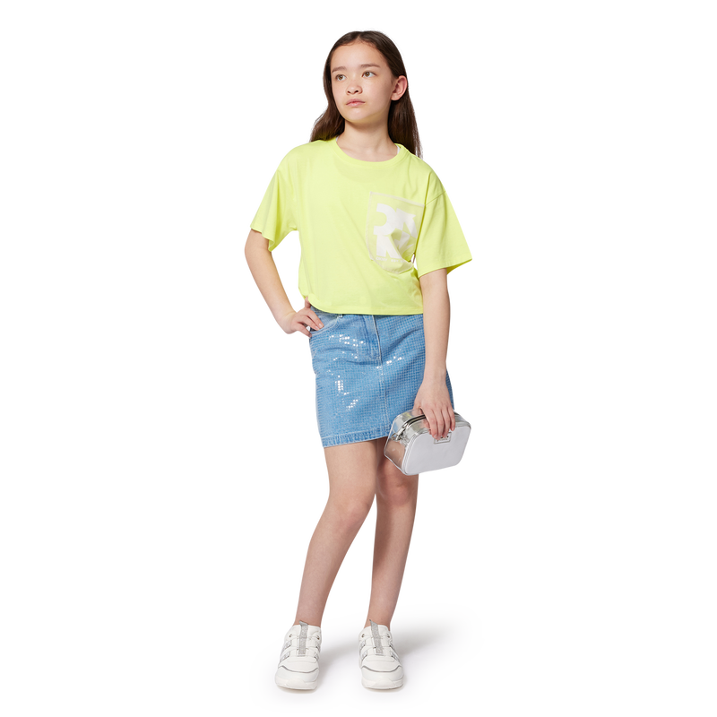 Borsa a mano in tela spalmata DKNY 
                        BAMBINA