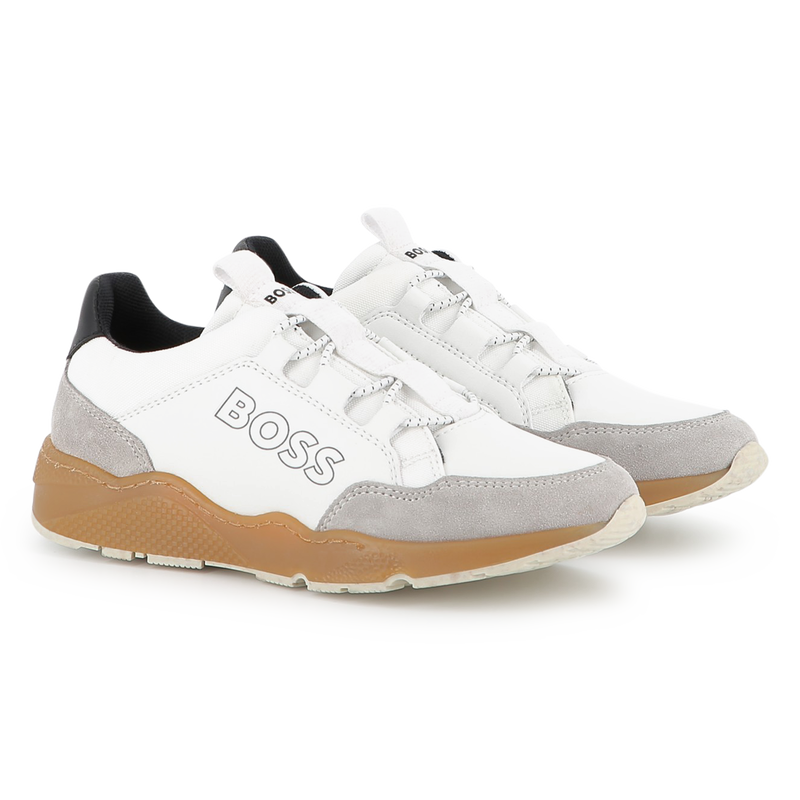 Sneakers finte e tela BOSS 
                        RAGAZZO