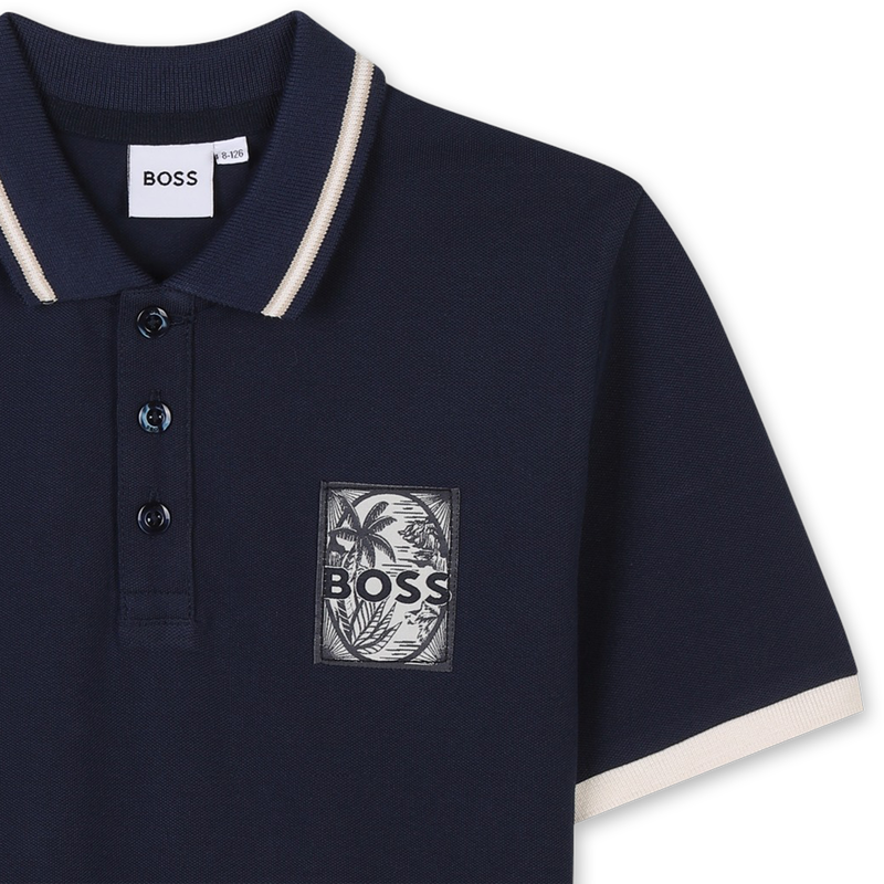 Polo con etichetta sul petto BOSS 
                        RAGAZZO
