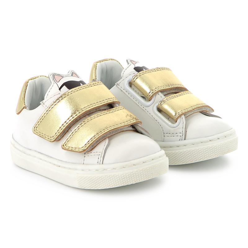 Sneakers in pelle a strappo KARL LAGERFELD KIDS 
                        BAMBINA