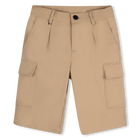 Bermuda tinta unita con tasche, BEIGE, hi-res