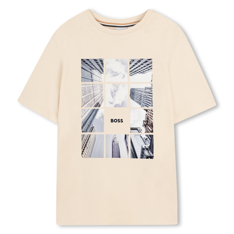 T-SHIRT A MANICHE CORTE BOSS 
                        RAGAZZO