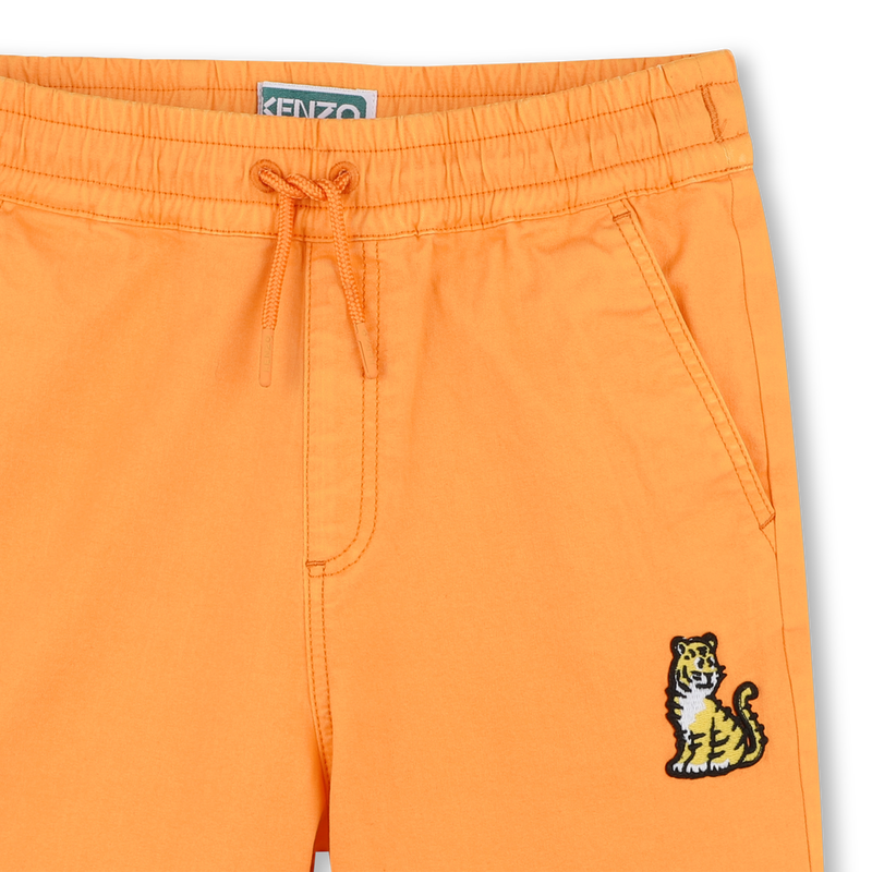 Bermuda in cotone con stemma KENZO KIDS 
                        RAGAZZO