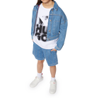 Giacca di jeans a righe HUGO 
                    BAMBINA