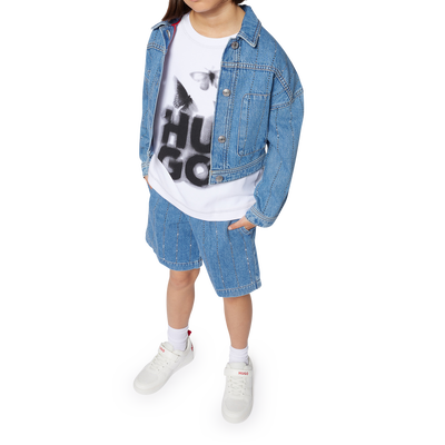 Giacca di jeans a righe HUGO BAMBINA