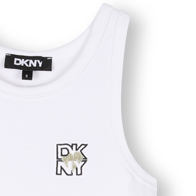 Vestito canottiera in cotone DKNY 
                        BAMBINA
