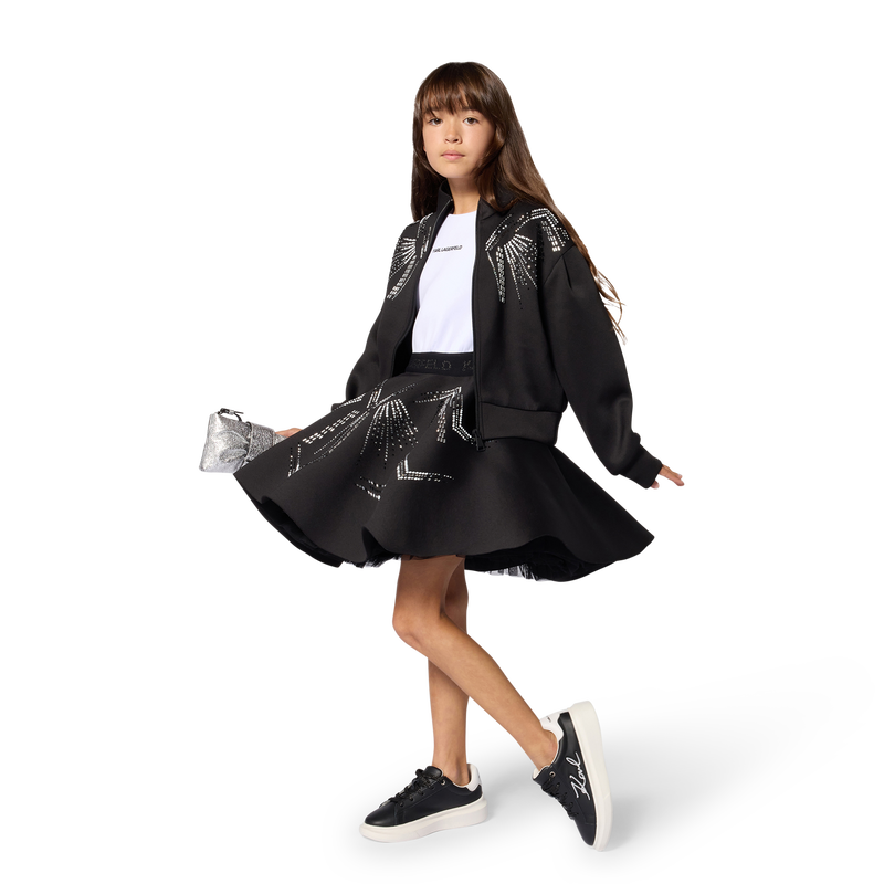 Cardigan con collo alto KARL LAGERFELD KIDS 
                        BAMBINA
