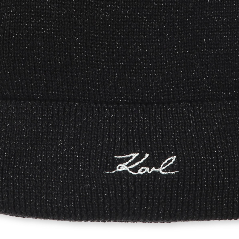 Cat-Ear Metallic Beanie KARL LAGERFELD KIDS 
                        BAMBINA