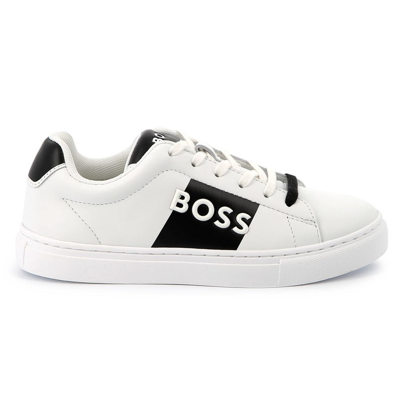 Sneakers stringate in pelle
