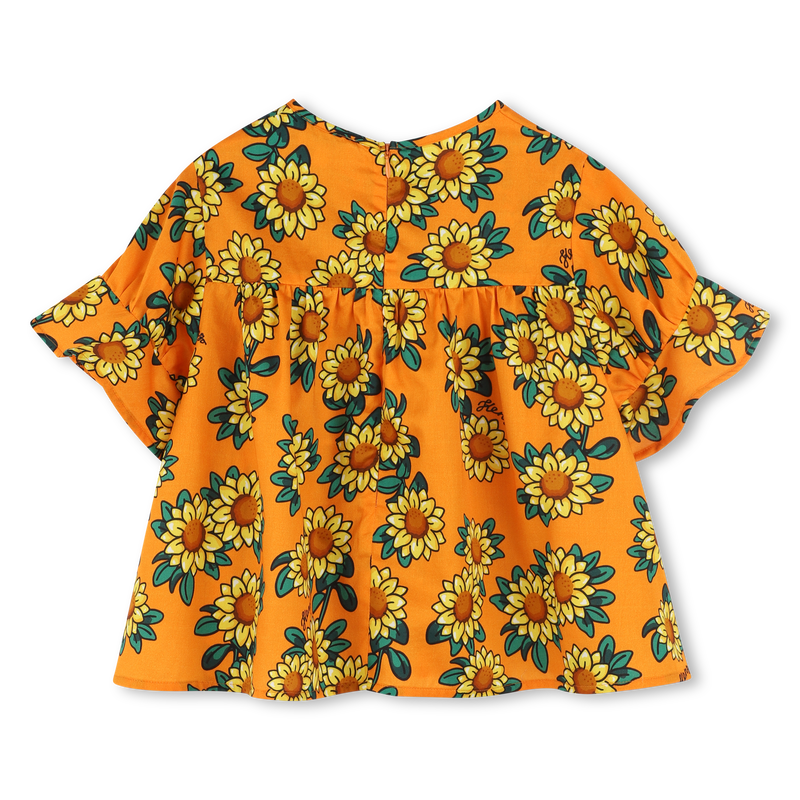 Blusa in raso di cotone KENZO KIDS 
                        BAMBINA