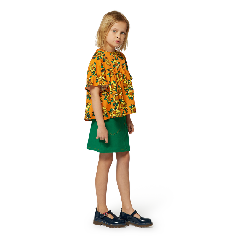 Blusa in raso di cotone KENZO KIDS 
                        BAMBINA