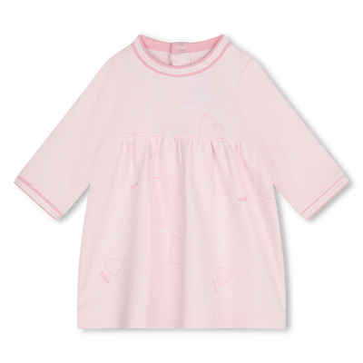 Abito bordi a costine rigate BOSS BAMBINA